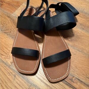Franco Sarto Black Leather Sandals
